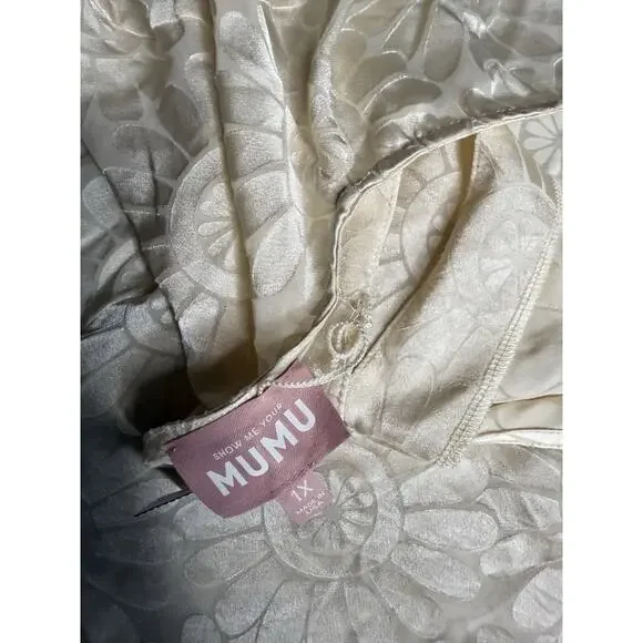 Show Me Your Mumu Dress Sarah XL Creamy Daisy Burnout Maxi Bridal Wedding Boho - Picture 7 of 11